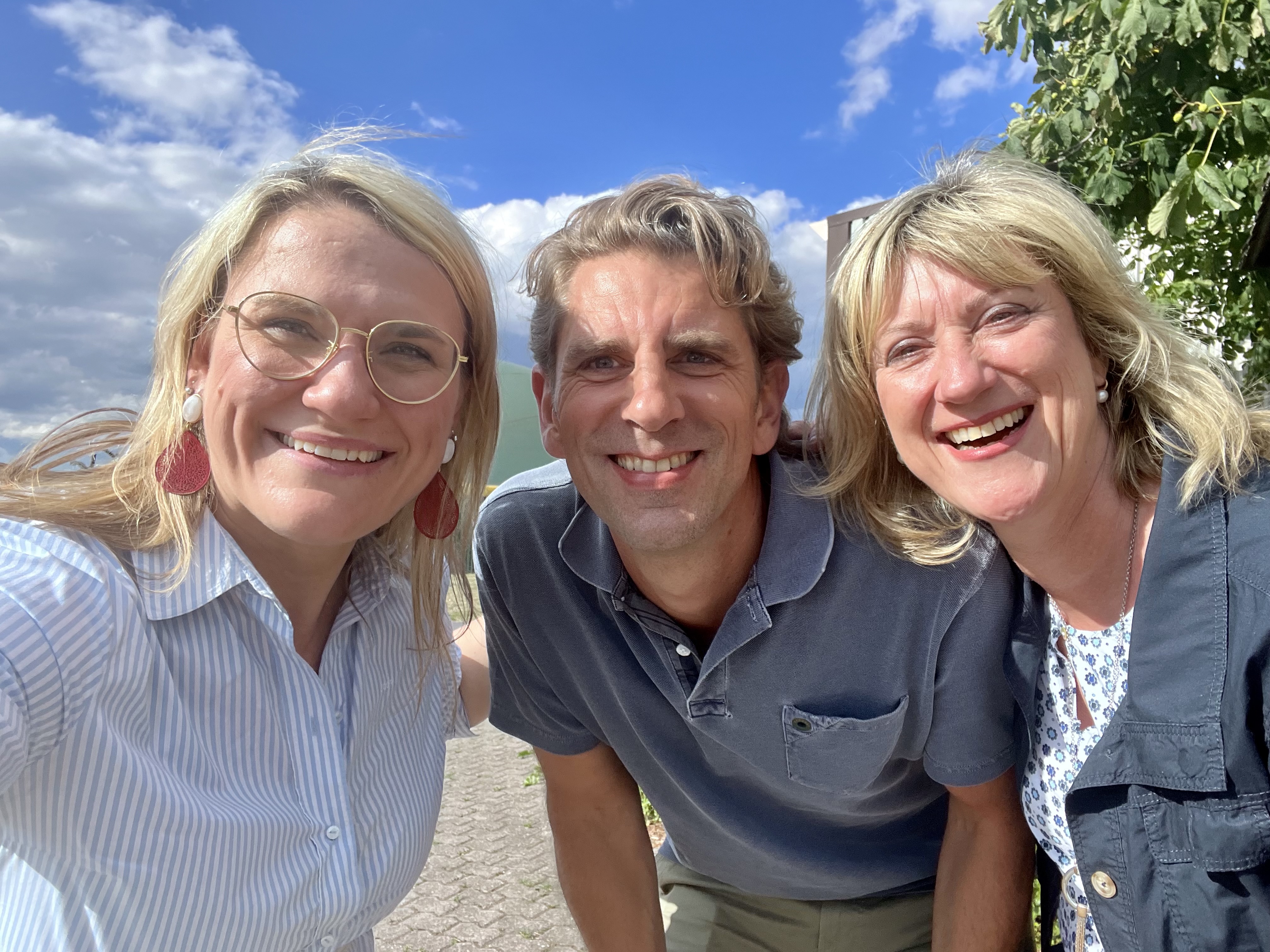 Selfie mit CDU-Landrätin Anke Beilstein und Marlon Broehr